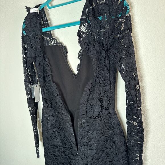 Lovers + Friends Long Sleeve Lace Romper Eve - Picture 10 of 11